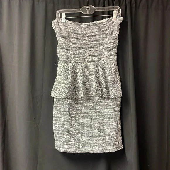 Blue‎ Tweed Like Strapless L - Picture 1 of 4
